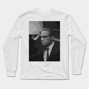 Malcolm X - Face Long Sleeve T-Shirt